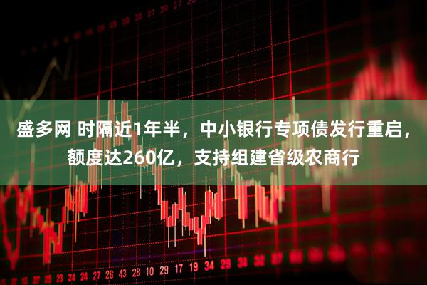 盛多网 时隔近1年半，中小银行专项债发行重启，额度达260亿，支持组建省级农商行