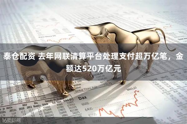 泰仓配资 去年网联清算平台处理支付超万亿笔,金额达520万亿元